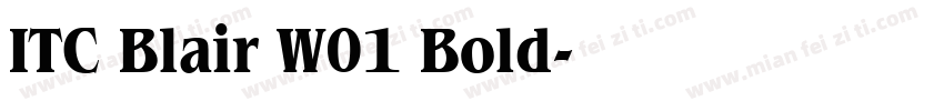 ITC Blair W01 Bold字体转换